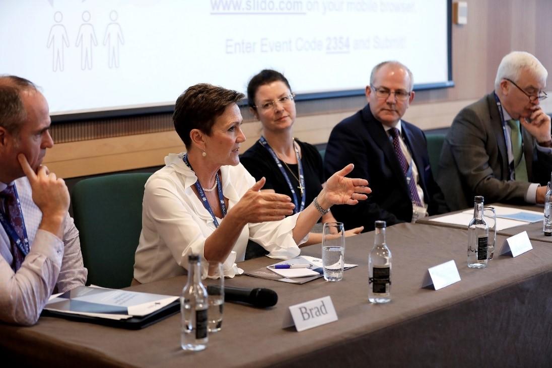 Panel of guest speakers, from Left: Brad MacIsaac, Charlotte Wellington, Kate Williams, Paddy Naughton, Dr Joseph Ryan